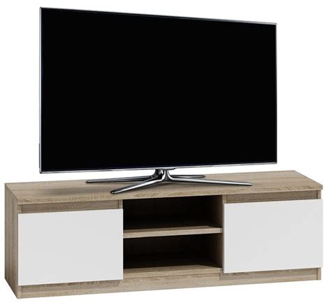 Szafka pod telewizor stolik rtv malwa 120x40x36 cm dąb sonoma biel