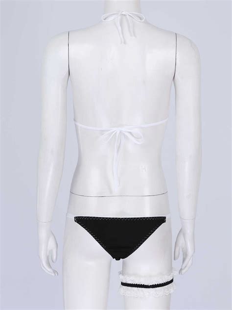 Us Women S Sexy French Maid Aprons Outfit Cosplay Fancy Dress Costume Lingerie Ebay