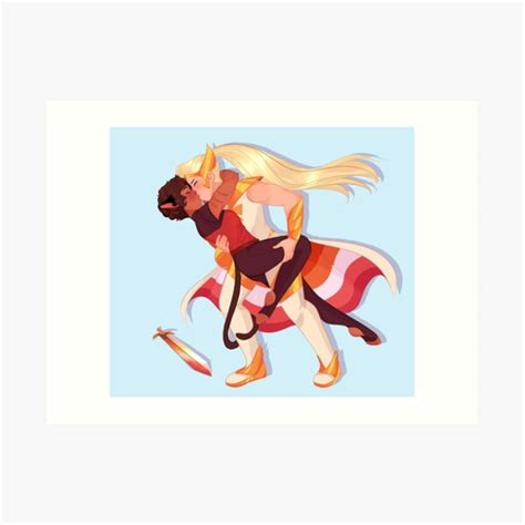 Catra She Ra Lesbian Pride Art Print By Bumblebeec Redbubble