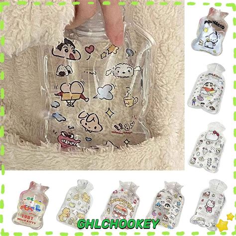 GHLCHOOKEY Hot Water Bag Kuromi KT Pochacco Crayon Shin Chan Cartoon Butter Bear Hot Water