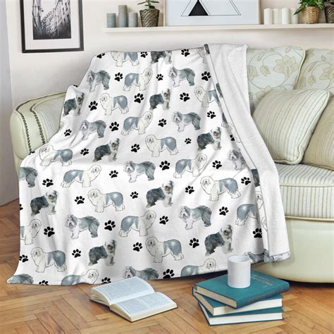 Old English Sheepdog Paw Blanket Etsy