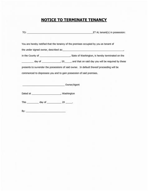 Costum Handing In Tenancy Notice Template Pdf Sample Published By