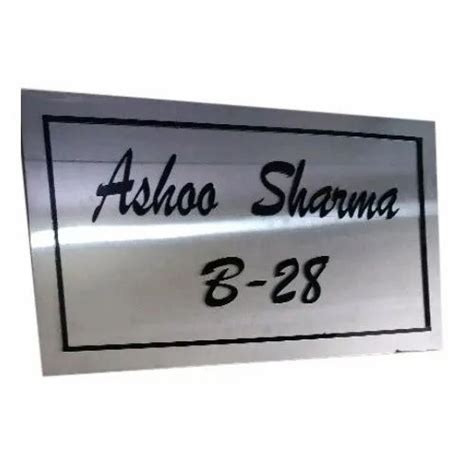 Silver Wall Mounted Ss Name Plate For Industrial At Rs Inch In Noida