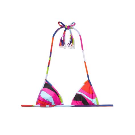 Emilio Pucci Marmo Print Bikini Top Whats On The Star
