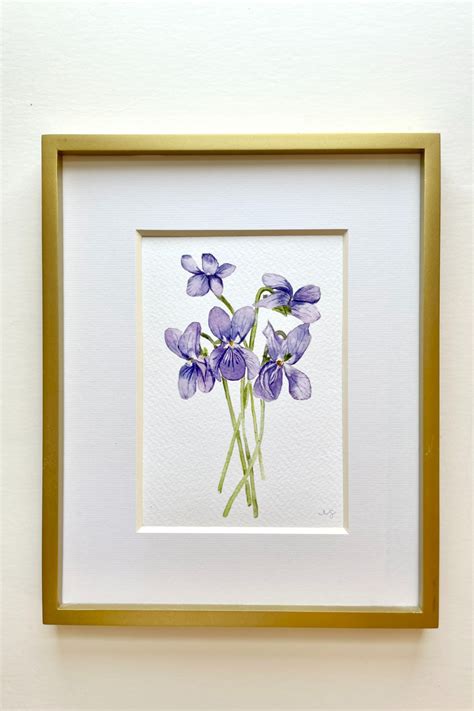 Violet- February Birth Flower Art Print in 2023 | Flower prints art ...