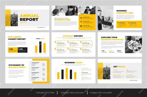 Premium Vector Annual Report Powerpoint Presentation Or Business