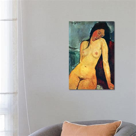 ClassicLiving Seated Nude By Amedeo Modigliani Wrapped Canvas