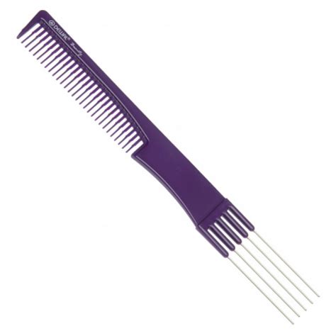 DEWAL Beauty Расчёска для начеса с металл зубцами, фиолет 19,0 см