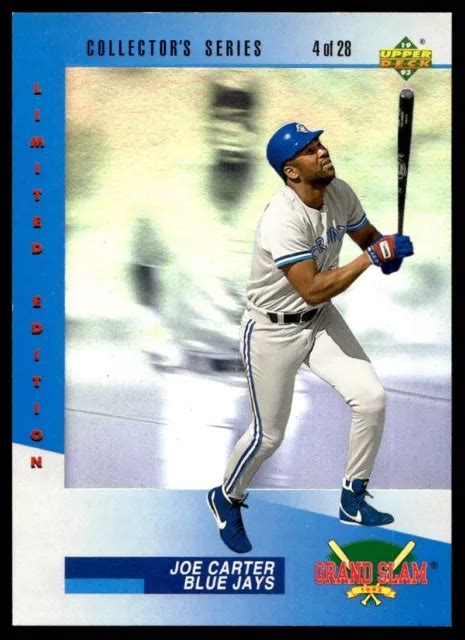 1993 UPPER DECK Denny S Grand Chelem Hologrammes Joe Carter Toronto