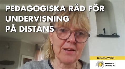 Pedagog Värmland Video Pedagogiska Råd För Distansundervisning
