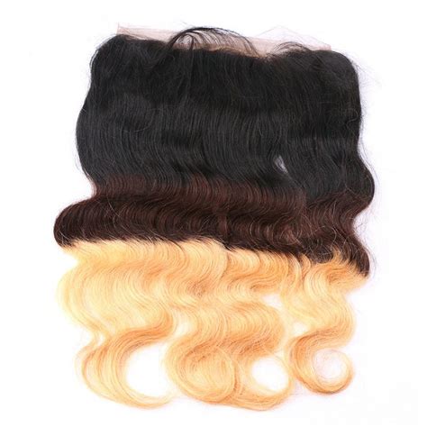 B Honey Blonde Ombre Lace Frontal With Bundles A