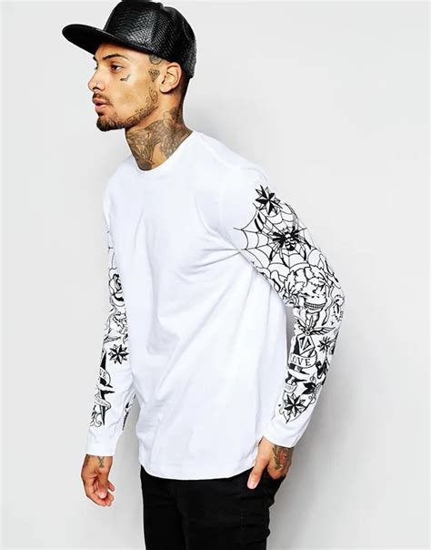 Tattoo Printed Long Sleeve T Shirts Buy Tattoo Printed Long Sleeve T