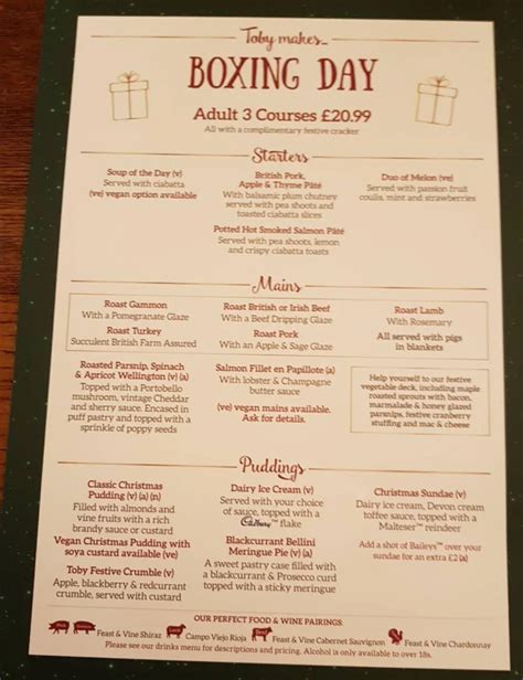 Toby Carvery Menu Latest Prices Uk 2025