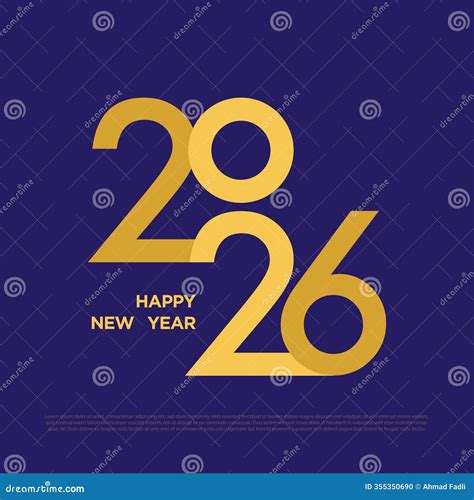2026 Happy New Year Black Vector Illustration, Numbers Handwritten