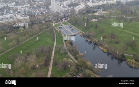 Aerial view of London Hyde Park UK United Kingdom drone top view Stock Photo - Alamy