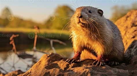 Close Up Photo Of A Naked Mole Rat Looking In Their Habitat Generative
