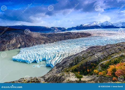 Grey Glacier,Patagonia, Chile,Patagonian Ice Field, Cordillera Del Paine Stock Photo - Image of ...