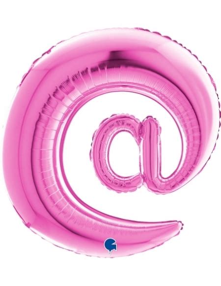 Globos Letras Simbolo Arroba Rosa Hot 100cm Para Fiestas Y Eventos