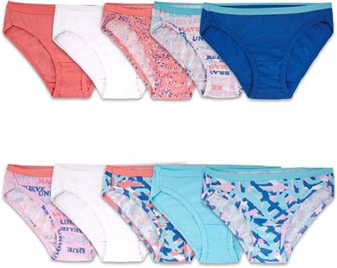 Amazon Fruit Of The Loom Girls Cotton Bikini Underwear Multipacks Clothing Shoes Jewelry
