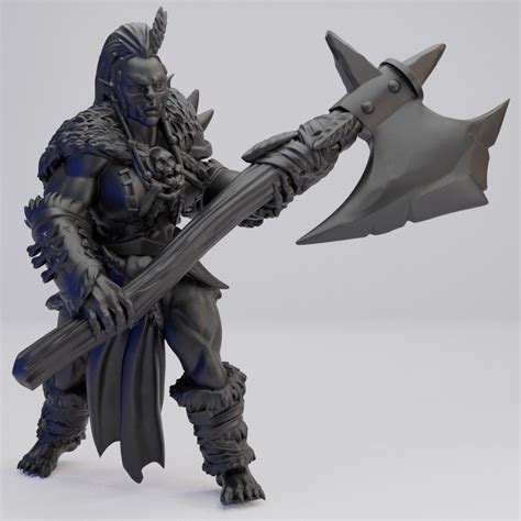 Hot Goblin ワイルドオークA グレートアックスの女オーク ミニチュア ホットゴブリン