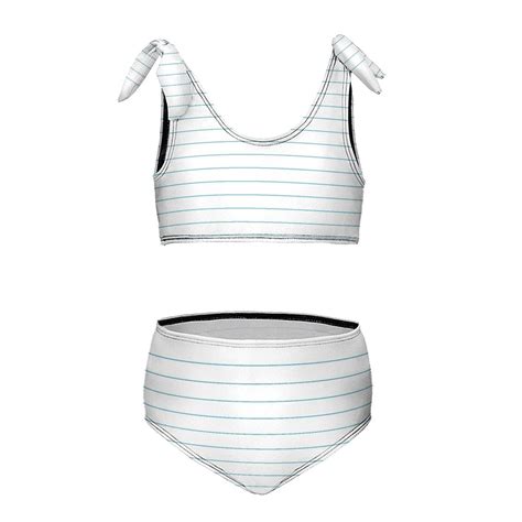 Grid Paper Abstract Girl S Piece Bikini Set Beach Sport Swimsuit Swimwear Y Cm