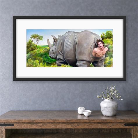Ace Ventura Rhino Scene Fine Art Print Room Decor Jim Carrey Etsy