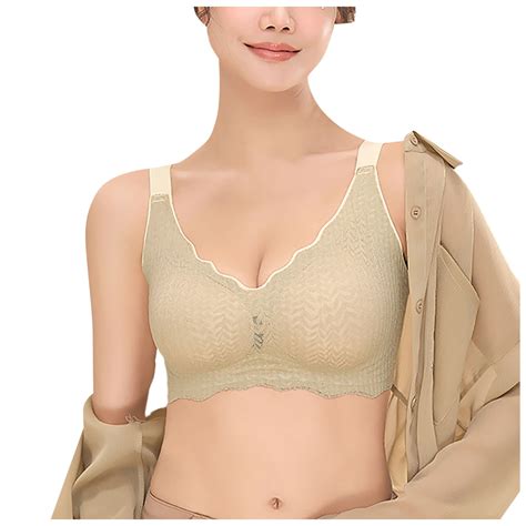 Siilsaa Women Sexy Lingerie Women S Front Closure Bra Underwire Unlined T Back Plus Size Lacy