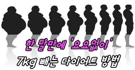 한 달만에 요요없이 7kg 빼는 다이어트 방법 건강한 식사