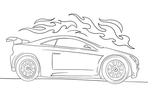 Dibujos Para Colorear De Coches Hot Wheels