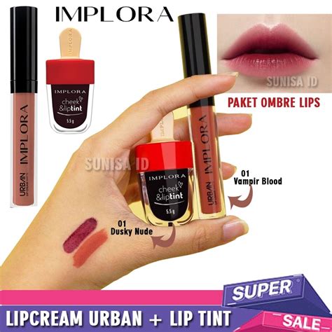 Jual Implora Paket Ombre Lips Lipcream Urban Dusky Nude Liptint Vampire Blood Shopee