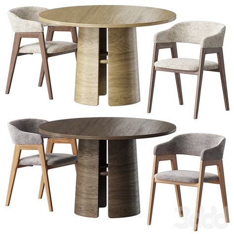 Стул Челси и стол Лаура от Deephouse - Стол + стул - 3D модель