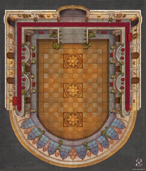 Ballroom, Public 30x35 | Dr. Mapzo | Dnd world map, Dungeon maps