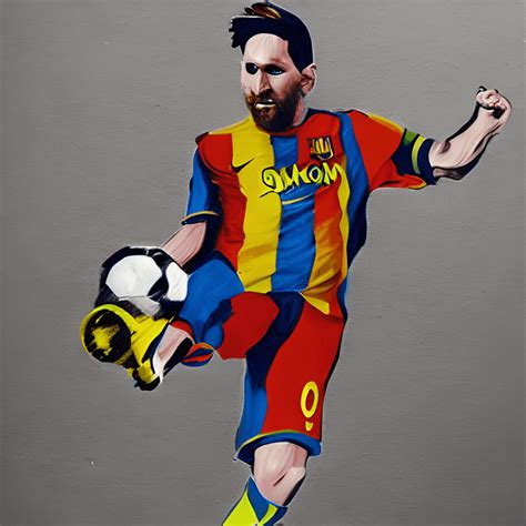 Croquis De Football De Lionel Messi Donnant Un Coup De Pied Creative