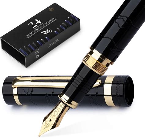 Wordsworth Black Primori Fountain Pen Set Medium Nib Includes