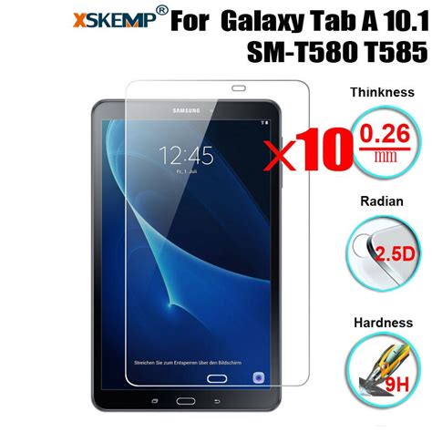 Xskemp 10pcslot Tempered Glass For Samsung Galaxy Tab A 101 Sm T580