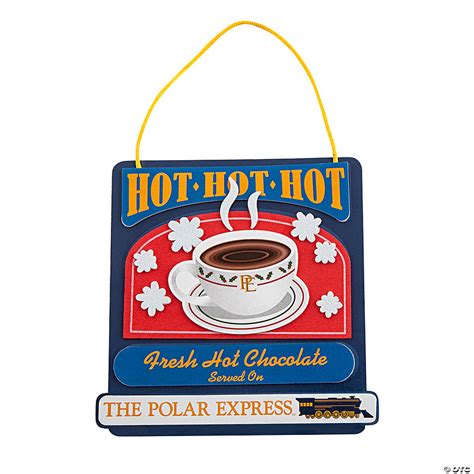 The Polar Express Hot Chocolate Sign Craft Kit Makes 12