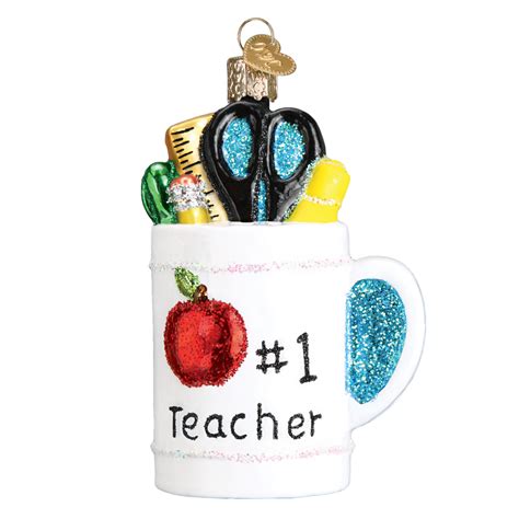 Best Teacher Mug By Old World Christmas Buds N Bloom Design Studio