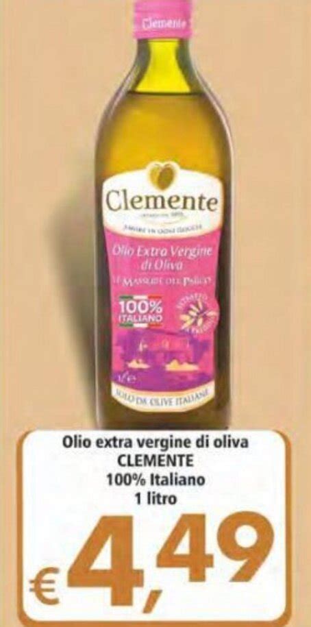 Clemente Olio Extra Vergine Di Oliva 100 Italiano 1 Litro Offerta Di