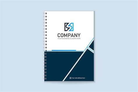 Premium Vector | Modern corporate notebook cover template design