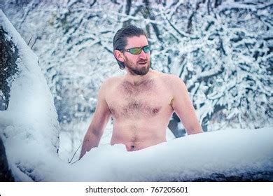Naked Wild Man Sunglasses Winter Snowy Stock Photo 767205601 Shutterstock