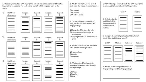 Fingerprinting And Dna Fingerprinting ~ Ks3 Teaching Resources