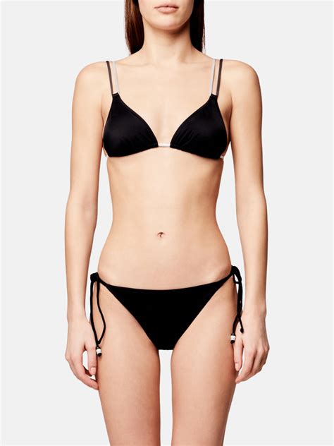 Sundek Bikini Top A Triangolo E Slip Regolabili Costumi Donna Nero Nencini Sport