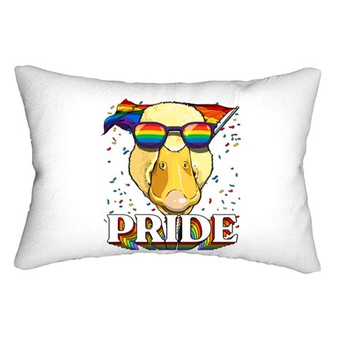 Lgbt Duck Gay Pride Lgbtq Rainbow Flag Sunglasses Lumbar Pillows Sold By Anabalahan Sku