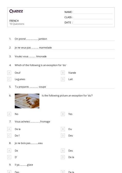 50 French Worksheets For 6th Class On Quizizz Free And Printable