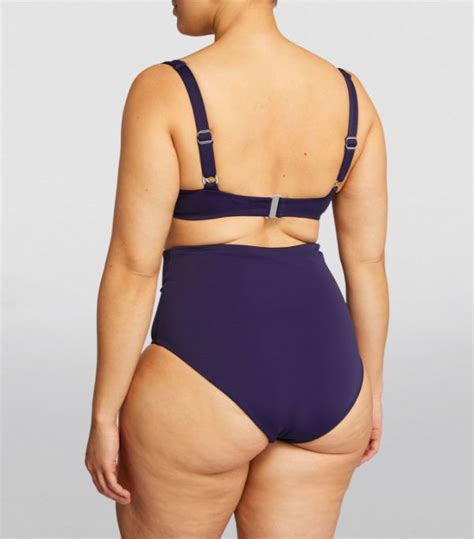 Womens Form And Fold Purple The Line D Cup Underwire Bikini Top