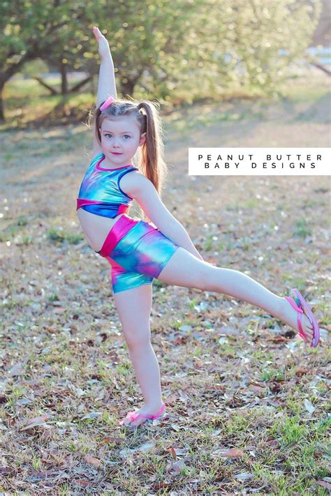 Girls Crop Top Outfit Girls Athletic Shorts Gymnastics Etsy