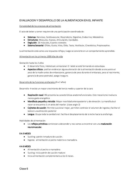 Clase Motricidad Orofacial Evaluacion Y Desarrollo De La