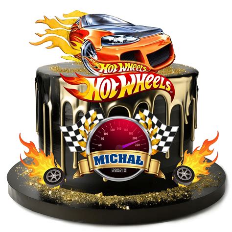 Wydruk Op Atek Cukrowy Cukrowa Dekoracja Na Tort Hot Wheels Imi Cena Opinie