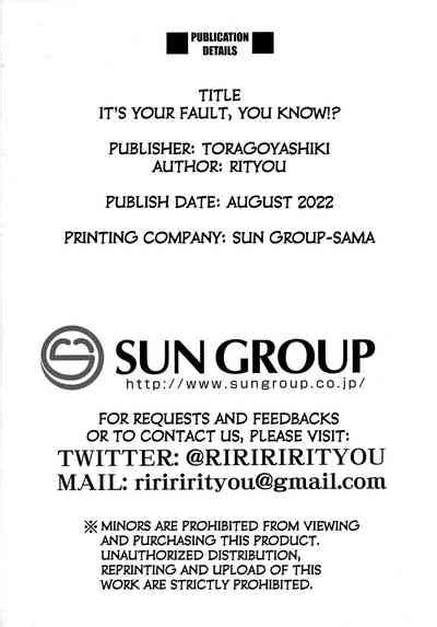 Omae No Sei Dakara Na It S Your Fault You Know Nhentai Hentai Doujinshi And Manga