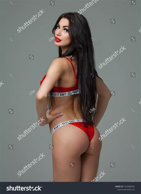 Studio Photo Sexy Woman Red Lingerie Stock Photo 1023980929 Shutterstock